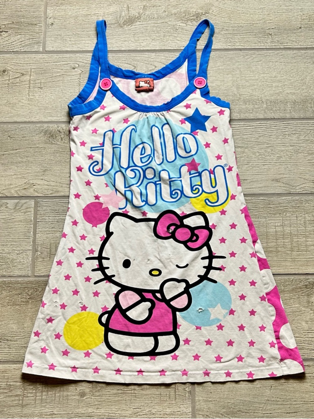 Hello Kitty Tank Top with Pink, Blue & Yellow Accents